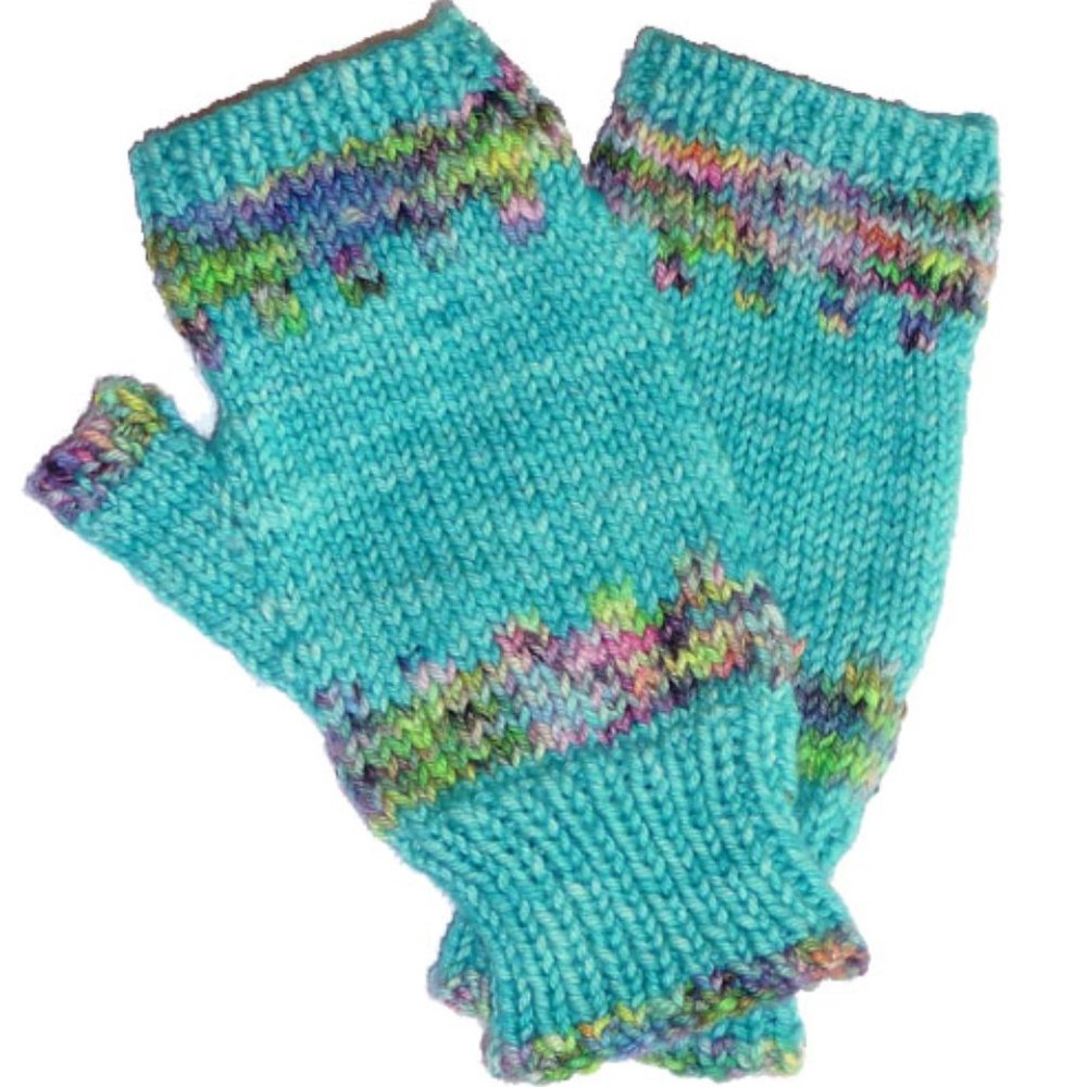 Hand Knitted Fair Isle Gloves - Picture 1 of 4